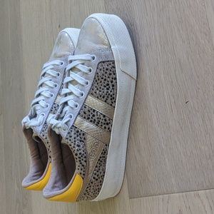 Gola Orchid platform tropic cheetah and gold sneakers 7